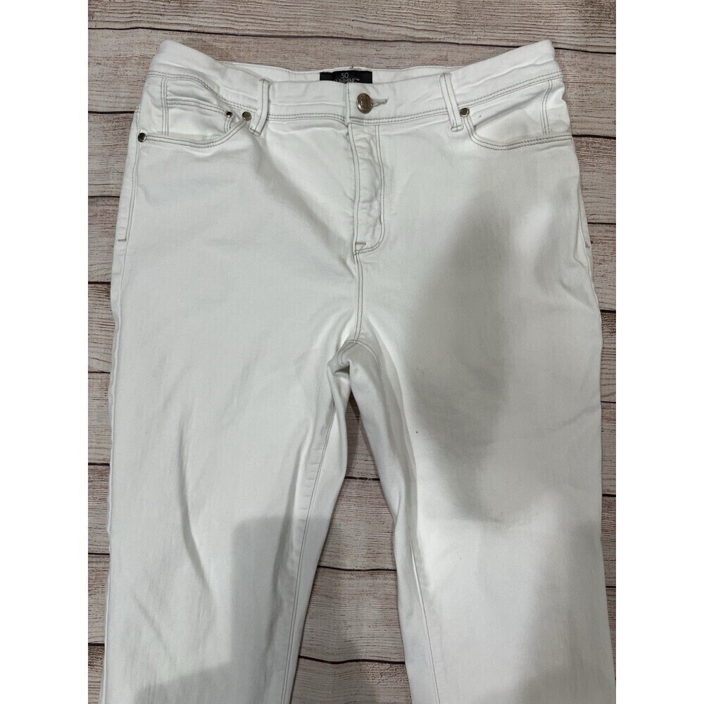 Chicos Chico’s So Slimming Girlfriend Crop White Jeans Womens 1/medium White - Picture 2 of 9